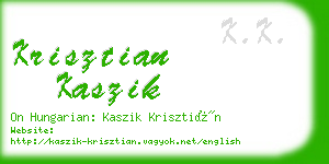 krisztian kaszik business card